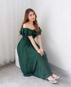 DRESS BUMIL D0345 JULIET KOREAN STYLE CASUAL LOOK VINTAGE SABRINA DRESS POLOS PANTAI SUMMER MUSIM PANAS