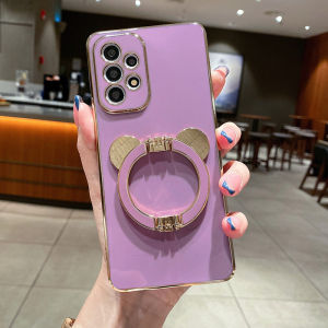 [Có Giá Đỡ] Ốp Lưng KISSCASE Samsung A32 A22 A31 A70 A72 A21s A73 A53 A71 A52 A51 A32 A12 Panda Mạ Điện Điện Thoại Mềm