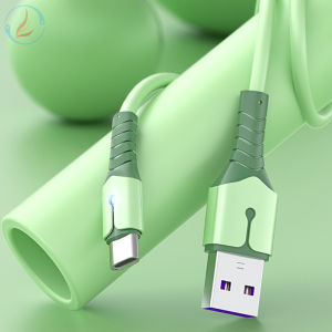3A Fast Charging Cable Data Cable USB Charge Wire With Light Display Liquid Silicone Type-C/Micro/iPhone USB Cable for iPhone Android