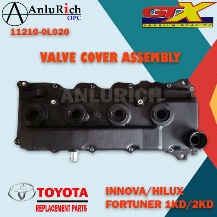 VALVE COVER ASSEMBLY TOYOTA INNOVA HILUX FORTUNER 1KD 2KD GTX PART NO 11210 0L020 Lazada PH