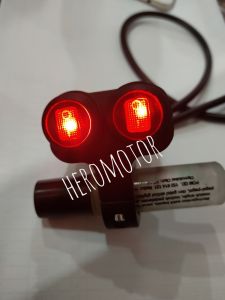 saklar on/off 2 tombol full besi dan lampu