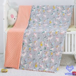 ผ้าห่มเด็ก มิ้งดอท คอตตอน ขนาด 75x110 75x100 ซม. เนื้อผ้านุ่ม สำหรับเด็กแรกขึ้นไป ของใช้เด็ก ของใช้เด็กอ่อน baby newborn เด็กทารก SM687