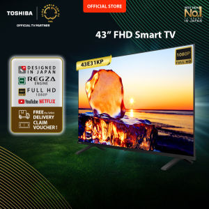 [FREE ONGKIR JABODETABEK] [KHUSUS ONLINE] Toshiba TV 43" FHD Smart TV - WIFI Netflix/Youtube Dolby Audio Screen Sharing HDMI Digital - 43E31KP