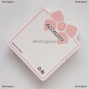 [COD] Modingdue 50PCS Pink Bowknot 2 Pores Display Paper Card Tag For Bracelet Jewelry Hair Accessories Holder Packaging Supplies Small Tool