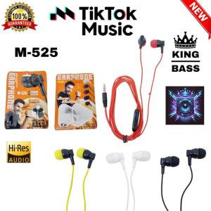 ONE HEADSET HANDSFREE M-525 + MIC STEREO EARPHONE BASS M525