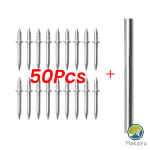 ตะปูสองหัว ไร้รอยต่อ พร้อมปลอกเกลียว แข็งแรงสูง กันสนิม สําหรับยึดไม้ โลหะ 100/50 ชิ้น Double Head Nails Makayo