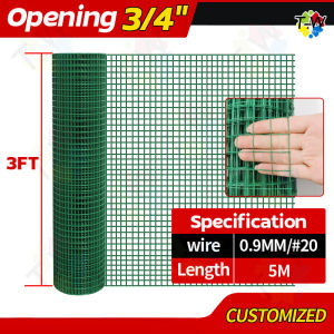 PVC Welded Wire Mesh Green Anti-corrosion Durable Garden Wire Fence Farming Mesh Door Window Chicken Protection Mesh