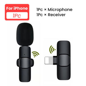 K9 Wireless Lavalier Microphone for vlogging Noise Cancelling Lapel Mic use for Live Stream