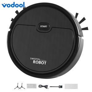 Robot Vacuum and Mop Combo Ultra-Thin USB Rechargeable Robot Vacuum Smart Navigation Low Noise for Pet Owner Small Apartment Dorm Room