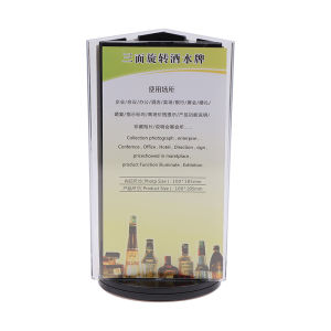 LEI Clear Acrylic Sign Holder Tabletop Menu Price Tag Display Stand Desktop Display Board Rotatable Sign Holder