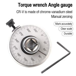 ngle torque gauge Angle measuring instrument Adjusting gauge Torque wrench 1/2 torque gauge special tool Auto repair tool  360° 1/2 Inch Adjustable Drive Torque Angle Gauge Wrench Meter Tool For Hand Tools Wrench Auto Repair Tools