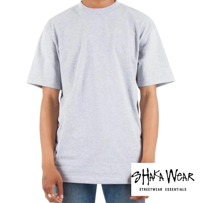 Shakawear men's Max heavyweight Short Sleeve T shirts casual cotton Shaka  wear plain shirt hip hop shirt la streetwear cotton tee crew neck casual