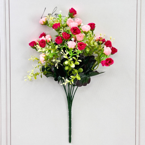 Cụm Hồng Tỷ Muội 8 Nhánh 30-32 Bông Trang Trí Nhà Cửa Hàng Văn Phòng Sự Kiện. Hoa Lụa Decor