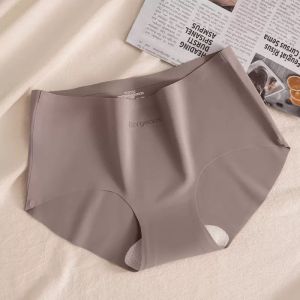 【SINGABRALETTE】Women Mulberry Silk Panties Seamless Mid Waist Cool Ice Silk Underwear Antibacterial Yoga Fitness Breathable Briefs