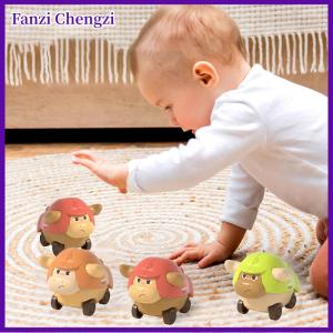 Fanzi Press To Go Car Toys For Toddlers Baby Mini Animal Race Cars Infant Play Vehicle Push Go Friction Bull Toys For 18 24 Month