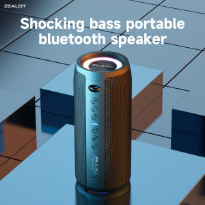 ZEALOT S51 Pro Portable Bluetooth Speaker 5.2 Waterproof IPX6 Dual 20W Stereo 5200mAh Battery Outdoor Wireless Speaker with TF Card & Type-C Charging