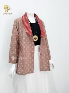 ARVILA CARDI 01 | Vest Batik Cap Garutan | Outfit Ngantor | Langitjua Batik Solo