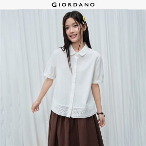 GIORDANO Women Shirt Warm Weather Shirt Moderate Thickness Shirt Non-Elastic Shirt 18346603