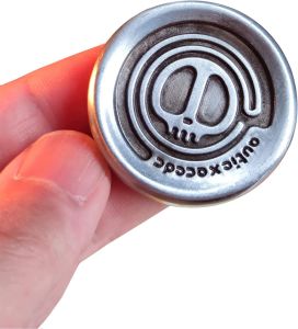 Brifit Metal Skull EDC Hand Pushing Coin Papa Brand Decompression Toys Fidgeting Toys Sensory Toys to Relieve Stress