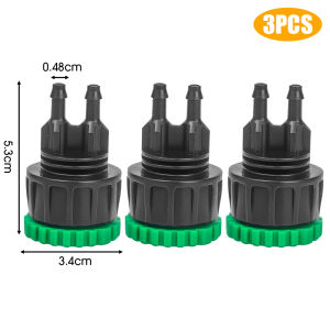 YESPERY 1/3Pcs Faucet Adapter Garden Hose 1/2" 3/4" Female Y Connector Irrigation 4/7 Adapter 2 Ways Splitters Farm Drip Irrigation Hose Connector