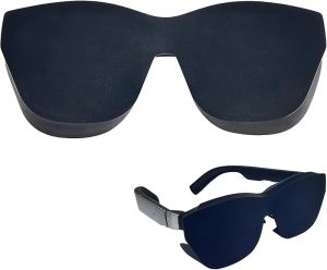 Universal Light Blockers for RayNeo Air3/3s/3s pro/Air2/2s AR Glasses Accessory - Silicone Blackout Cover Soft and Comfortable Full Reflections Blocker (Black Blockers 1Pc)