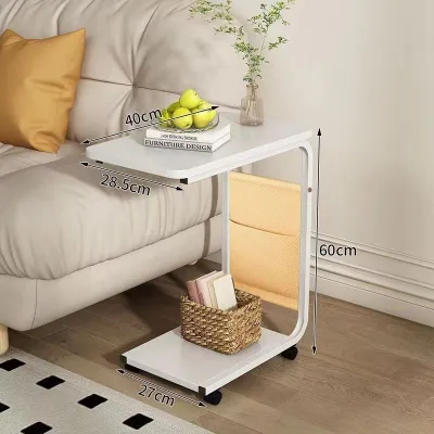 Metal C-shaped side table study computer coffee table bedside table 2023 Scandinavian style living room sofa coffee table bedroom study office desk removable metal bracket