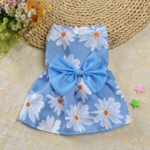 Dog Dress for Female Shih Tzu puppy skirt Pet shirt cat clothes S-XL