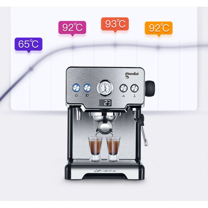 [HCM-Giao ngay] Máy pha cafe, máy pha cà phê Gemilai CRM 3605 Espresso ...
