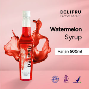 Watermelon Syrup Delifru 500 ml - Sirup Semangka Premium