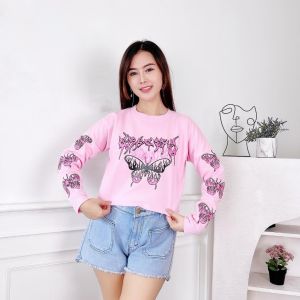 MODIS - FLEECE Sweater Crop BRACFFUL FlLEECE / PAKAIAN WANITA / ATASAN WANITA / SWEATER WANITA / SWEATER