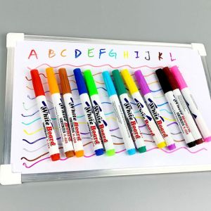 WH Picbliss 12 Colors Whiteboard Markers Erasable Colorful Marker Pens for School Office Whiteboard Chalkboard