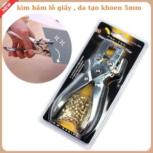 kìm bấm lỗ giấy  da tạo khoen 5mm