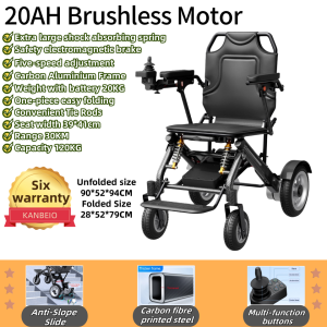 KANBEIO High quality foldablelightweight electric wheelchairs elderly electric wheelchairs 20AH