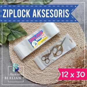 Plastik Ziplock 12x30 - Plastik Klip Aksesoris - Plastik Klip Putih ZIpper-Plastik Snack-PLastik Clip  Souvenir Murah