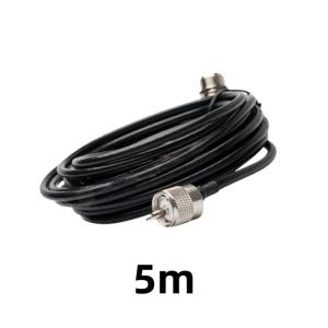 🔥🔥🔥fenglin 1Pcs 5 Meter Extension Mount Cable RG58 PL259 UHF To SO239 Connectors Mobile Car Radio Antenna For Kenwood Yaesu ICOM For TM-261