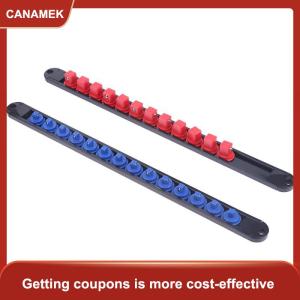 【CANAMEK】 1 2 1 4 3 8 ổ cắm Clip đường sắt chủ ổ cắm trượt đứng tay áo đường sắt giá công cụ 360 ° xoay Ổ cắm tổ chức ABS ổ cắm tổ chức