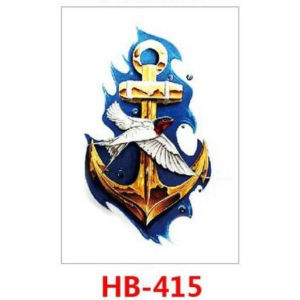 Grosir Termurah Tato Temporer - Tatto Temporer Tahan hingga 2 Minggu Tato Temporary KGheisya Tengkorak Bunga Biarawati Jangkar Burung KODE HB 415