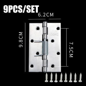 บานพับประตูสปริงสำหรับตู้9ชุด2/3/4นิ้วบานพับปิดด้วยตัวเองสแตนเลสสำหรับตู้เก็บของประตูอัตโนมัติปิดบานพับ Aksesori Perabot