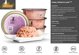 "CATZ FINEFOOD" อาหารแมวแบบเปียก ขนาด 85 กรัม ไร้ธัญญาพืช ปริมาณเนื้อ 98%