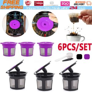 【Local Warehouse】6pcs/set Refillable Keurig Coffee Capsule Reusable K-cup Filter for 2.0 & 1.0 Brewers Kcup Reusable for Keurig Machine K-Carafe KCUP-6PCS/Set