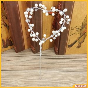 Nurm Pearl Crown Cake Topper Decor Birthday Fairy Stick Party Wedding Anniversary Crown Decoration