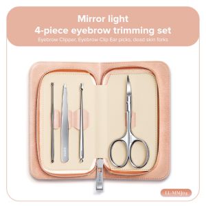 llano 4PCS Manicure Tool Set Nail Clippers Set with Cutics Removal Premium Personal Manicure with Leather Case