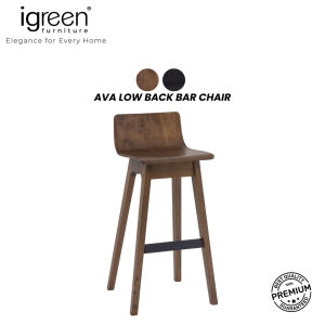 MADE IN MALAYSIA IGREEN HOME FURNITURE AVA LOW BACK BAR CHAIR SOLID WOOD PERABOT PREMIUM QUALITY MURAH 家具