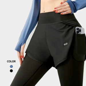 Celana Olahraga 2in1 Yoga Legging + Inner Celana Lari Gym Fitness Sepedaan Legging Celana