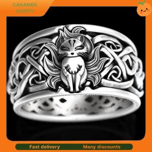 ❣️❣️❣️ Vintage Nine Tailed Fox Rings For Women Men Trendy Ring Jewelry Gifts Adjustable