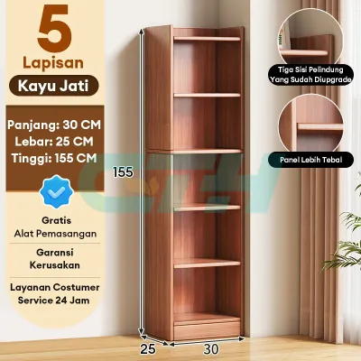 Rak Buku 6 Susun Serbaguna Lemari Buku Kayu Rak Helm RakBuku Anak Rak Baju Portable Lemari Minimalis