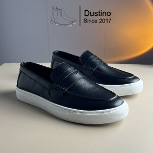 Dustino Slip On nam da bò giày lười nam đế bằng
