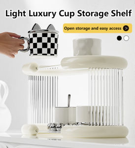 ome light luxury storage shelf desktop tea cup storage rack tray type storage shelf put tea cups