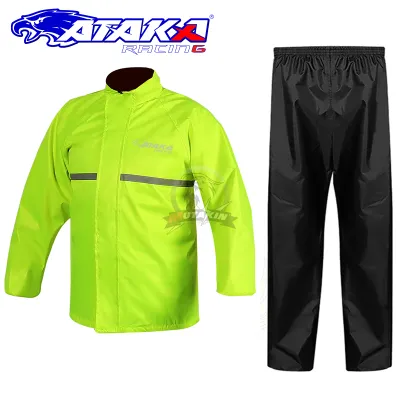 ATAKA-R3 2 Layer Raincoat Set S-10XL Plus Big Rainproof Unisex Riding【Top+Pants】