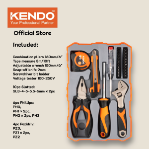 Kendo 26pcs Household Set Save space and easy for storage Simple DIY Set Tool Set 86128